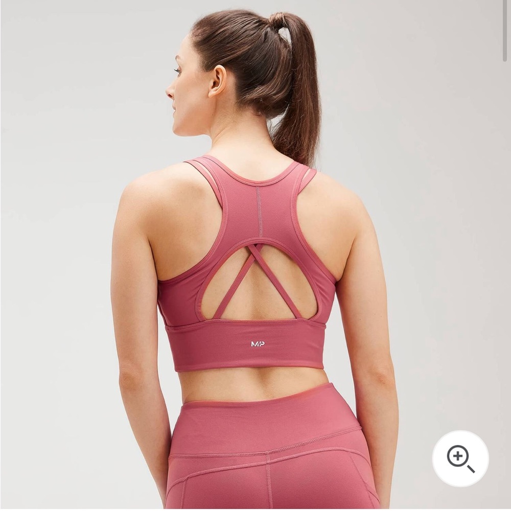 XS MP Women's Power Longline Sports Bra - Berry Pink